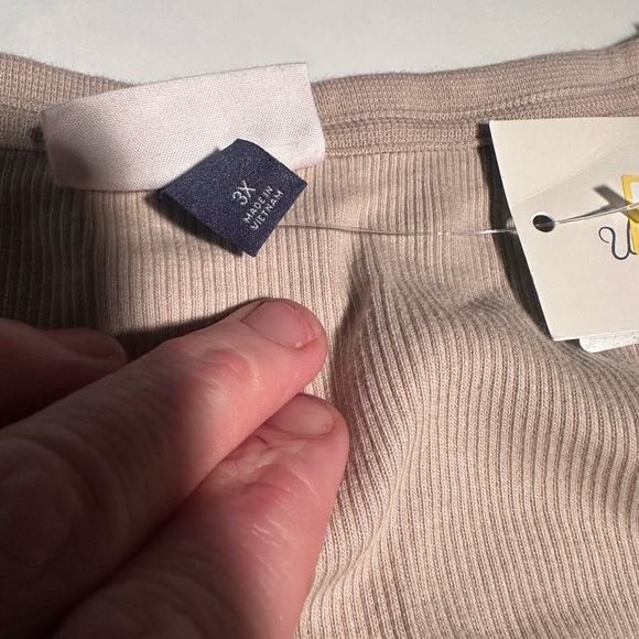 Beige Ribbed Top - Picture 2 of 3